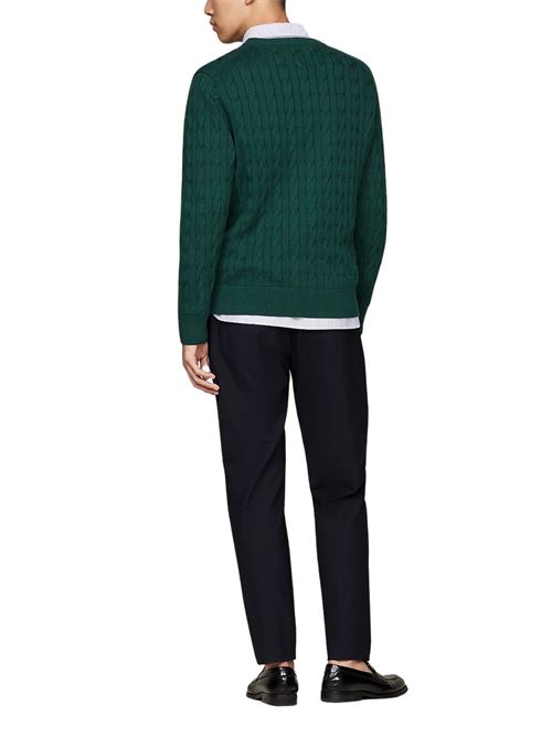 Maglioncino verde in cotone bio Tommy Hilfiger | MW0MW33132L2N